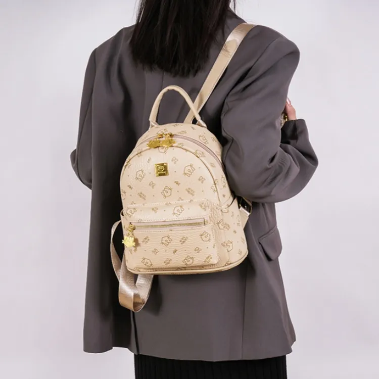FCTOSSR PU Backpack Regular Women's Beige/Pink/Brown/Black-23