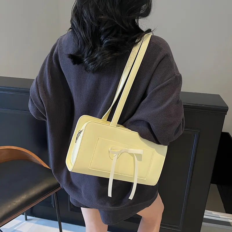FCTOSSR PU Underarm Shoulder Bag Women's White/Black/Yellow/Blue/Pink-15