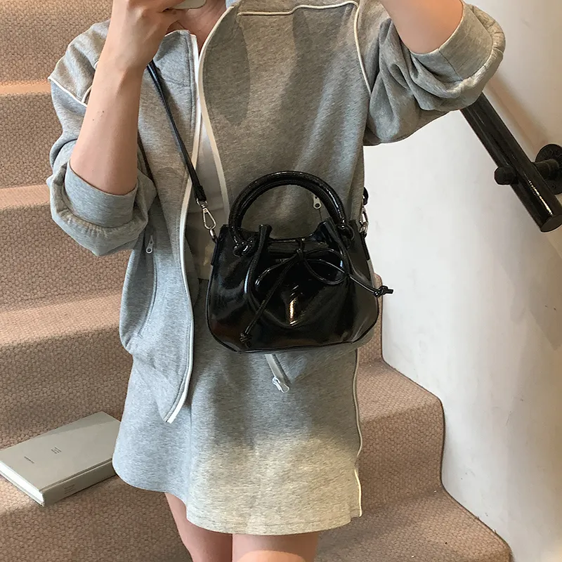 FCTOSSR PU Bucket Bag, Shoulder Bag, Crossbody Bag, Handbag Women's White/Silver/Black/Yellow/Pink-15