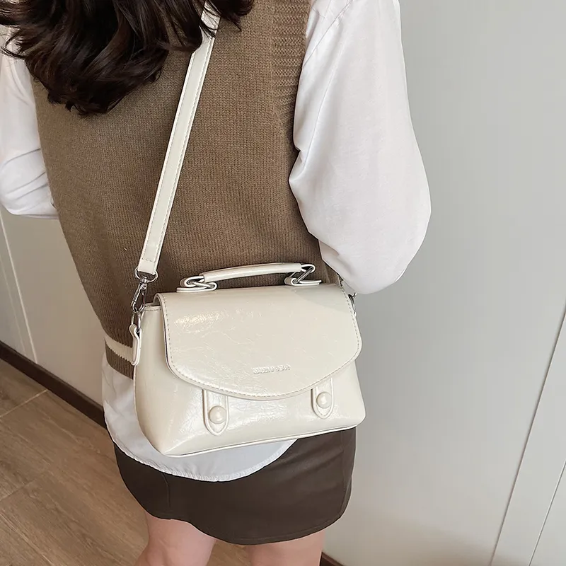 FCTOSSR PU Shoulder Bag Crossbody Bag Regular Women's Ecru Black/Red/Brown-3
