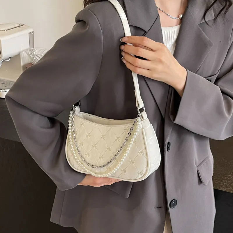 FCTOSSR PU Shoulder Bag Women's White/Silver/Black/Pink-2