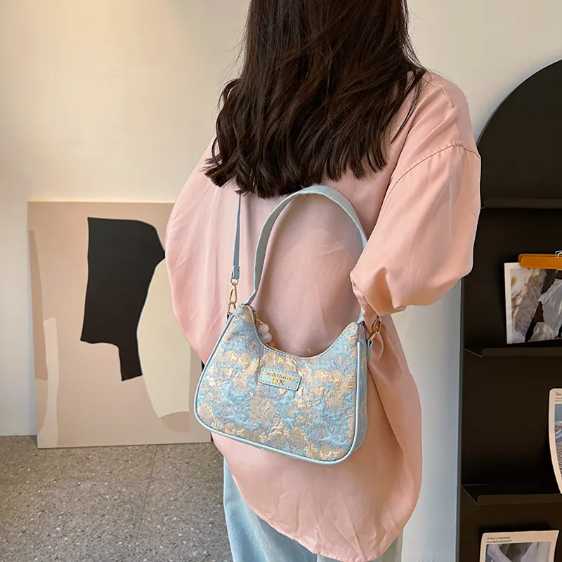 FCTOSSR PU Dumpling Bag Shoulder Bag Regular Women's Blue, Purple, Pink-16