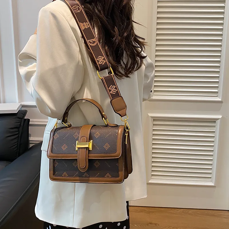 FCTOSSR PU Crossbody Handbag Regular Women's Ecru/Yellow/Brown-16