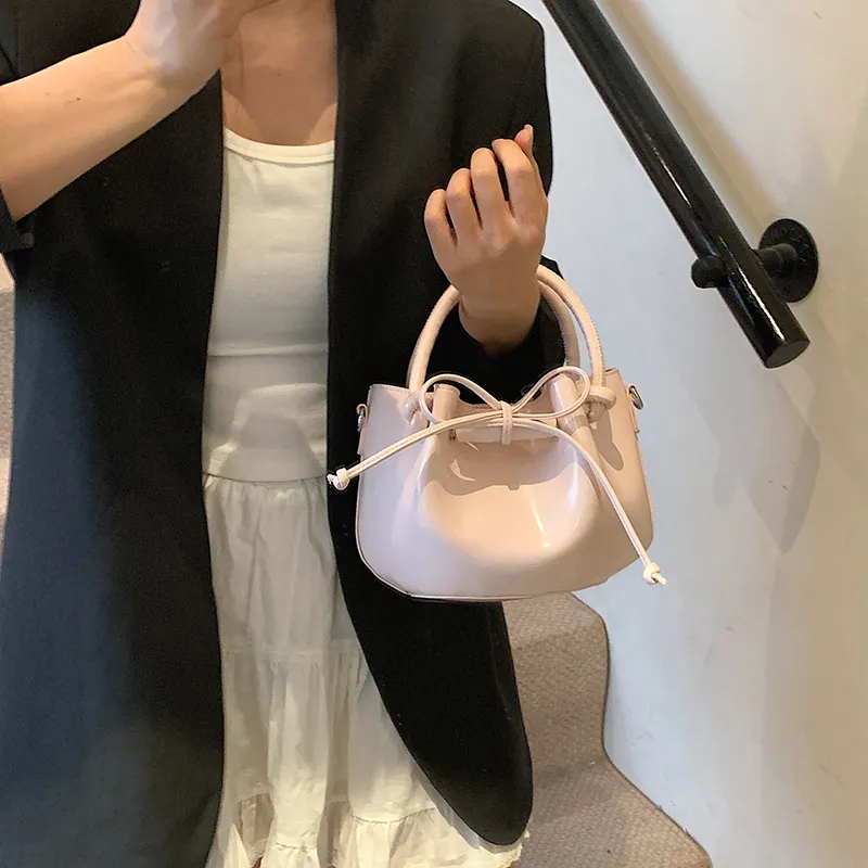 FCTOSSR PU Bucket Bag, Shoulder Bag, Crossbody Bag, Handbag Women's White/Silver/Black/Yellow/Pink-24