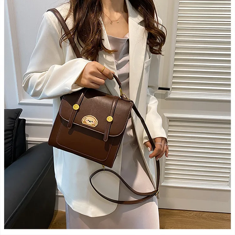 FCTOSSR PU Backpack Women's Black/Khaki/Coffee/White-15