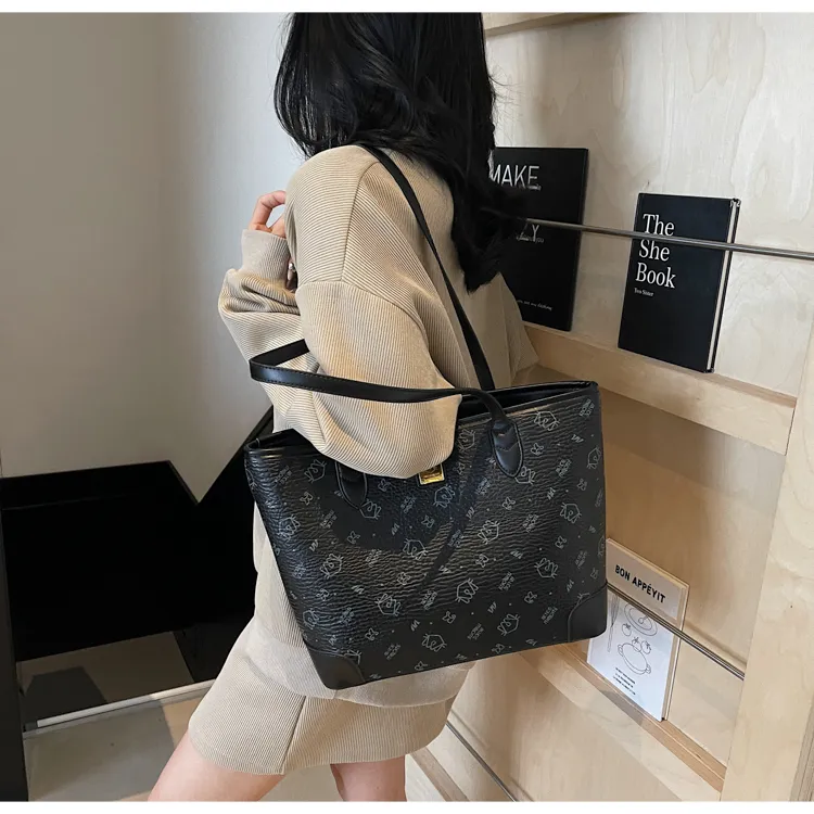 FCTOSSR PU Tote Bag, Shopping Bag, Shoulder Bag Women's White/Black/Pink/Brown-10