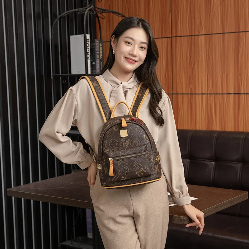 FCTOSSR PU Backpack Women's White/Black/Yellow/Brown-13