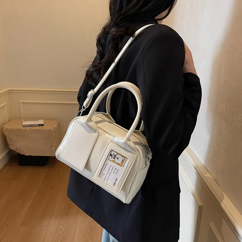 FCTOSSR PU Handbag Regular Women's White/Black/Pink/Blue-4
