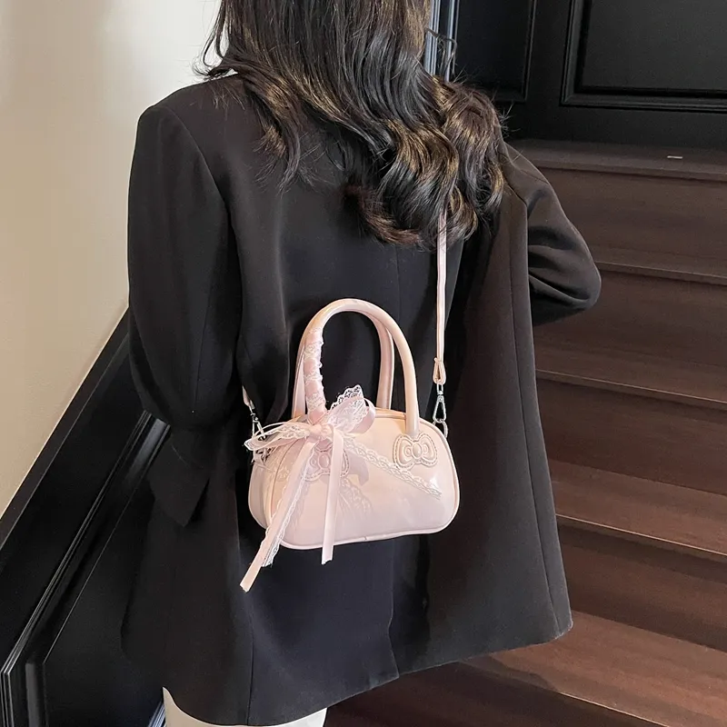FCTOSSR Woolen Crossbody Bag Women's White/Pink/Purple/Black-2