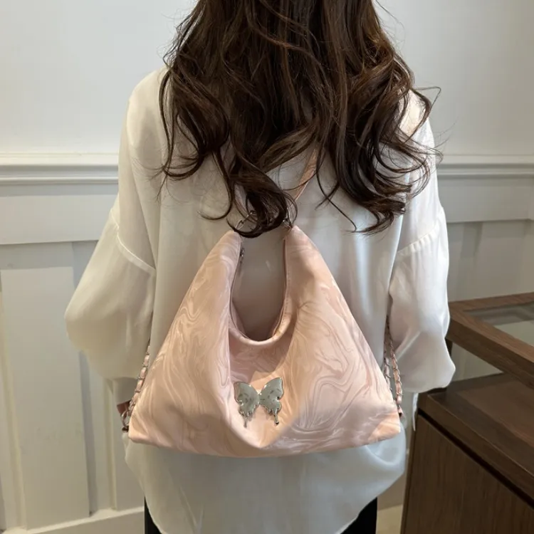 FCTOSSR PU Backpack On The Shoulder Women's White/Silver/Black/Pink-25