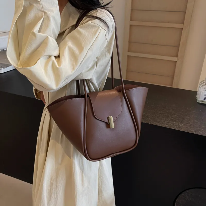 FCTOSSR PU Shoulder Bag Women's White/Black/Khaki/Coffee/Brown-18