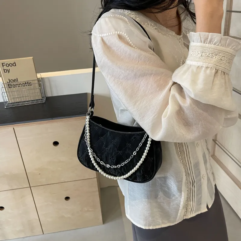 FCTOSSR PU Shoulder Bag Women's White/Silver/Black/Pink-12
