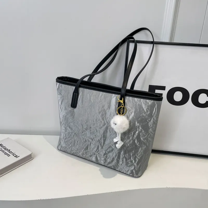 FCTOSSR PU Shoulder Bag Women's White/Black/Silver/Pink-11