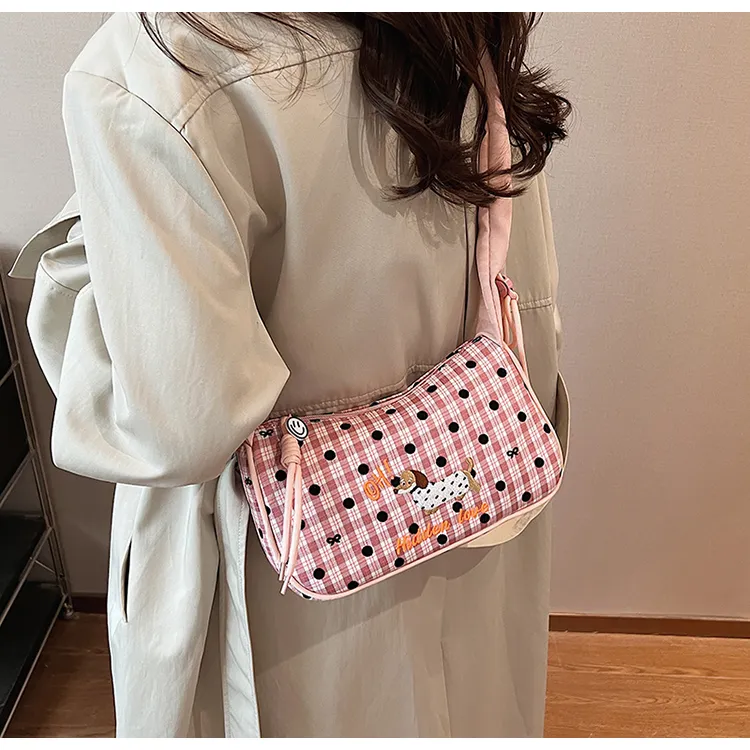 FCTOSSR Nylon Shoulder Bag Women's Black/Pink/Blue-6