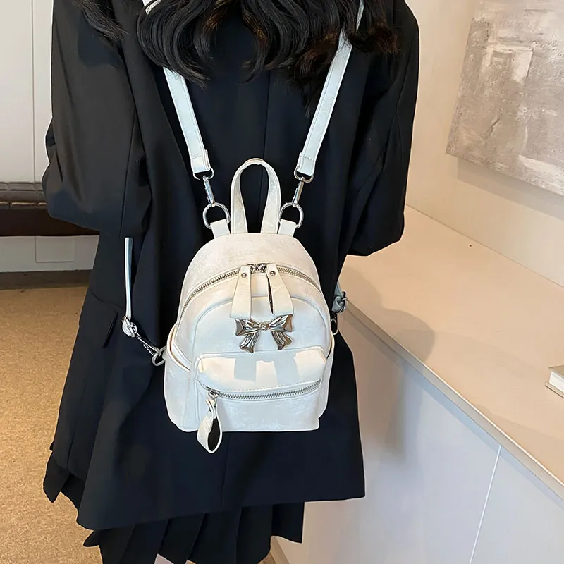 FCTOSSR PU Backpack Women's White/Silver/Black/Pink-2