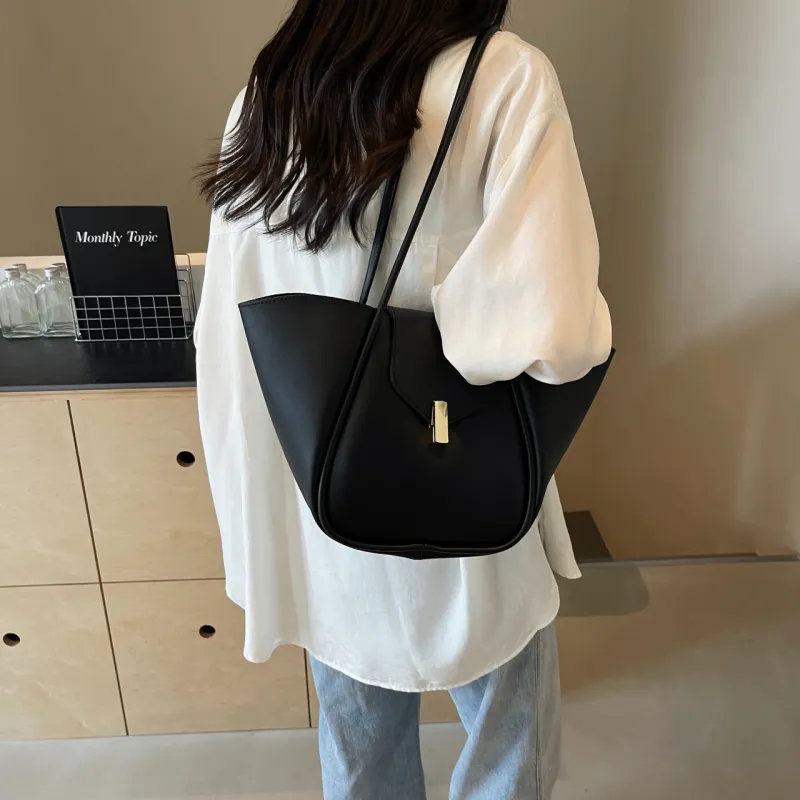 FCTOSSR PU Shoulder Bag Women's White/Black/Khaki/Coffee/Brown-9