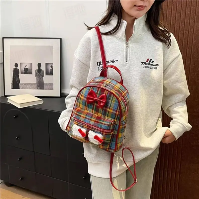 FCTOSSR Woolen Backpack Regular Women's Red-4