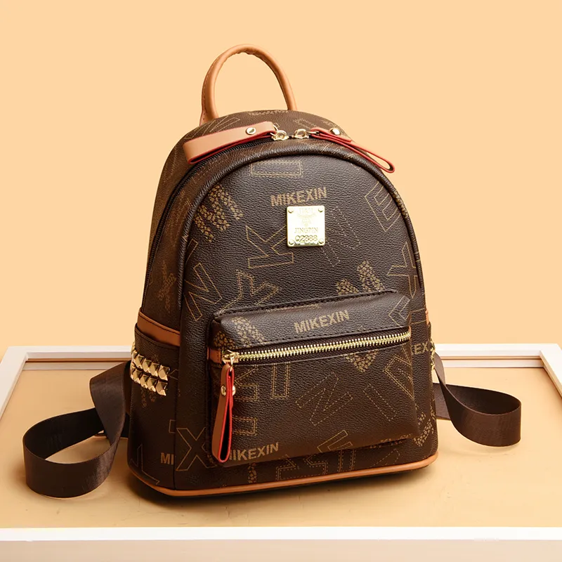 FCTOSSR PU Backpack Women's White/Black/Yellow/Brown-11