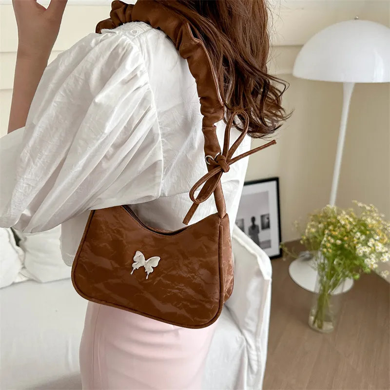 FCTOSSR PU Shoulder Bag Women's White/Silver/Black/Khaki/Brown-34