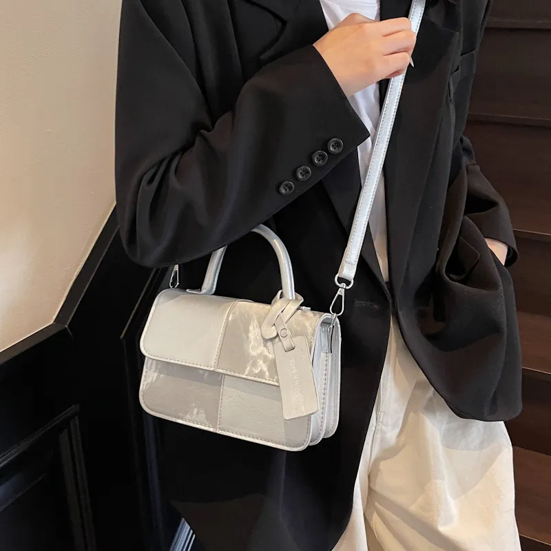 FCTOSSR PU Handbag Women's White/Silver/Black-7