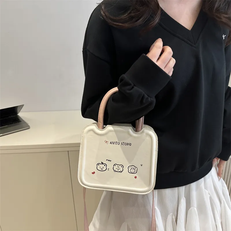 FCTOSSR PU One Shoulder Handbag Women's White-3