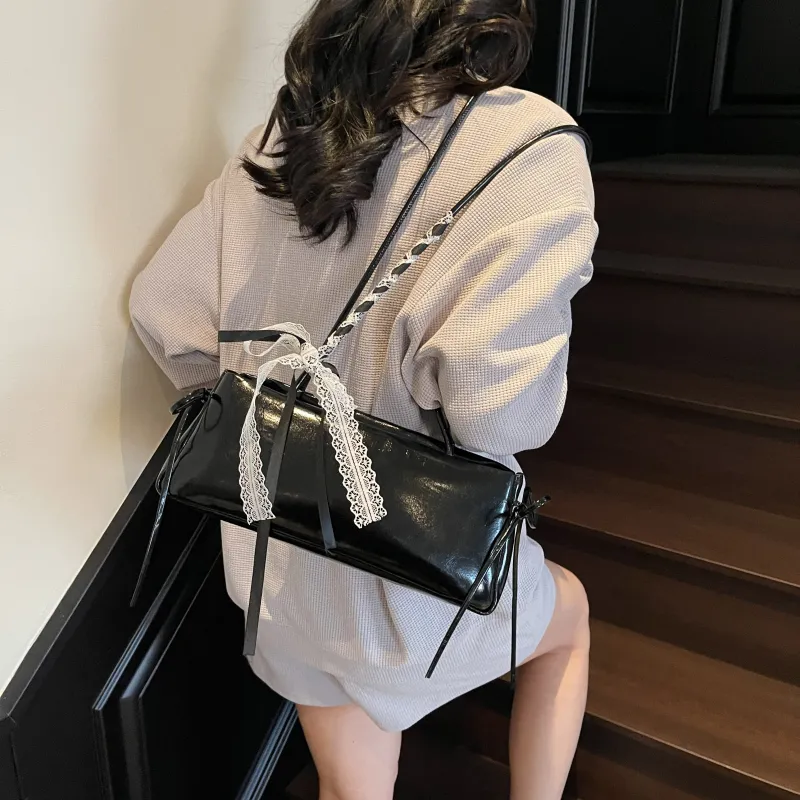 FCTOSSR PU Shoulder Bag Women's White/Silver/Black/Blue/Pink-12
