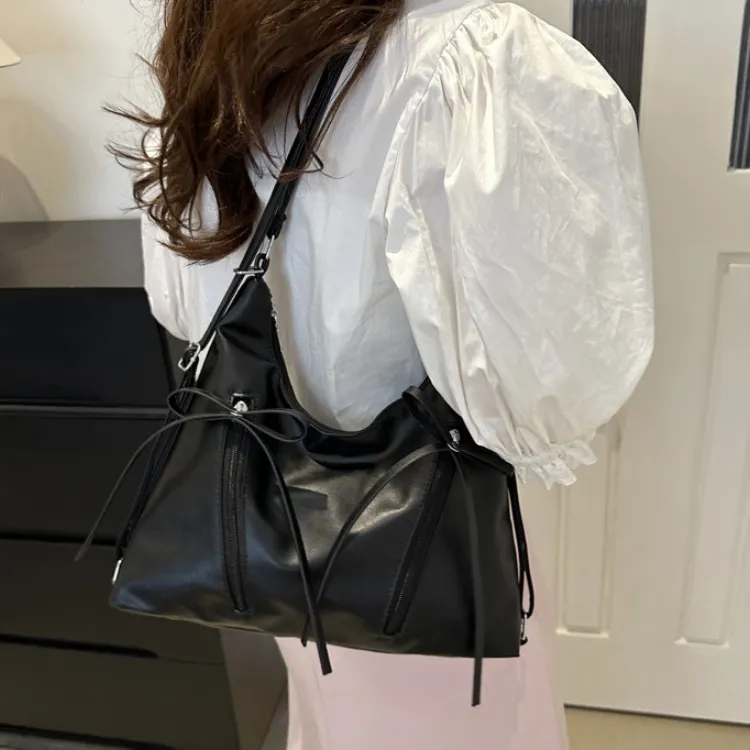 FCTOSSR PU Shoulder Bag Women's White/Silver/Black/Pink-7
