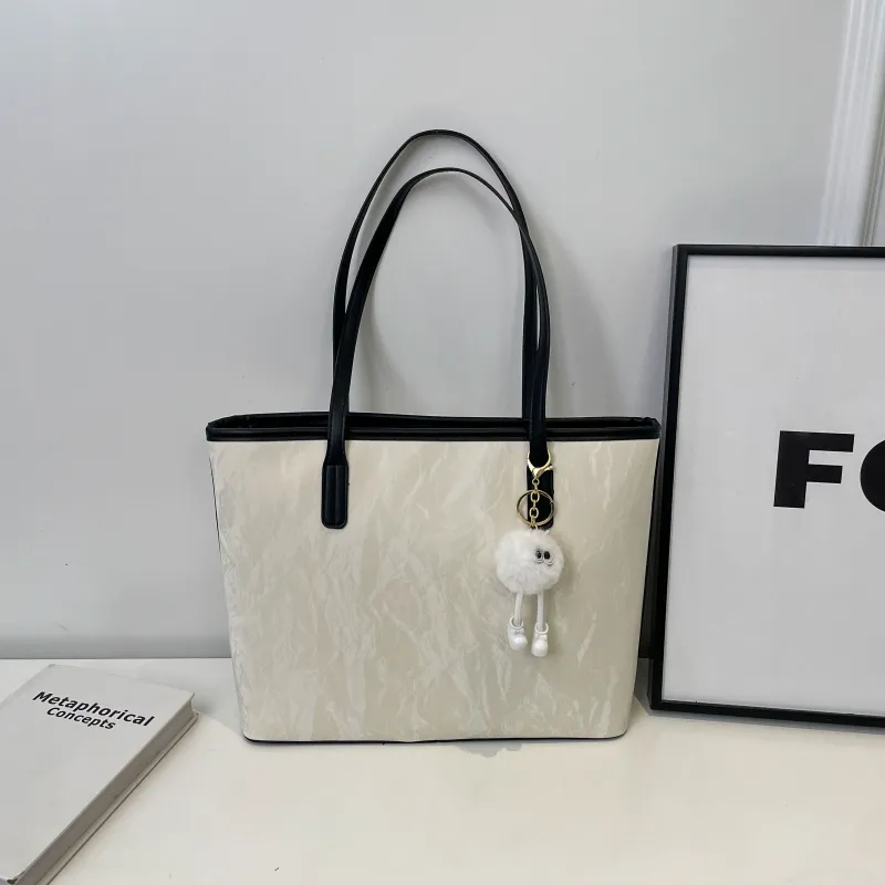 FCTOSSR PU Shoulder Bag Women's White/Black/Silver/Pink-2