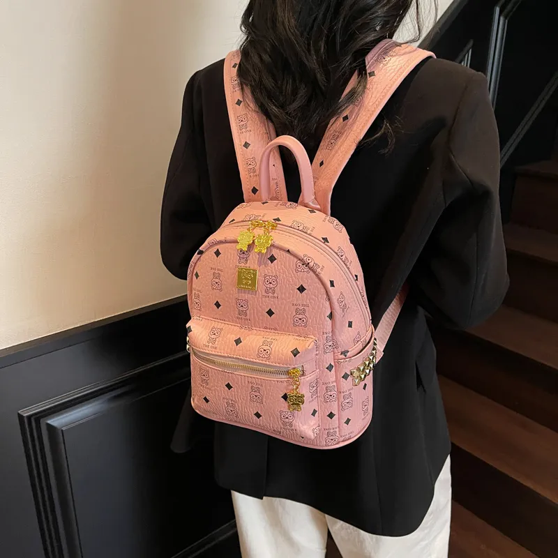 FCTOSSR PU Backpack Women's Brown/White/Pink-2