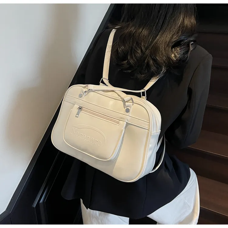 FCTOSSR PU Shoulder Bag Women's White/Black/Yellow/Blue/Pink-4
