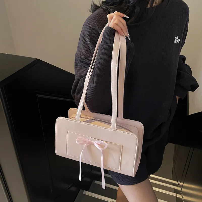 FCTOSSR PU Underarm Shoulder Bag Women's White/Black/Yellow/Blue/Pink-2