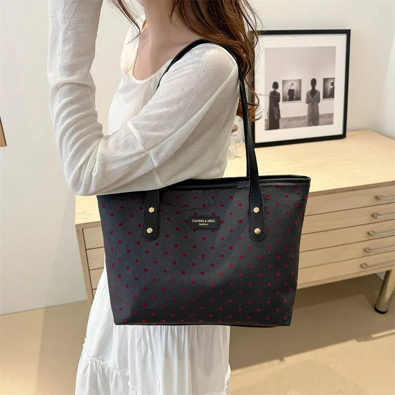 FCTOSSR PC Shoulder Bag Regular Women's Heart/Red Polka Dots/Bowknot/Five Pointed Star-4