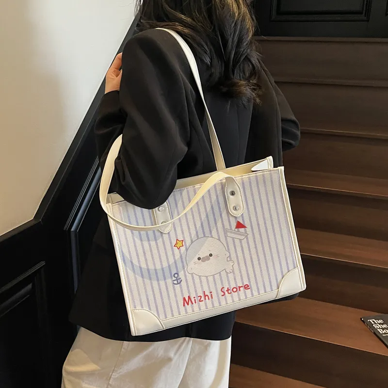 FCTOSSR Composite Cloth Tote Bag, Shopping Bag, Shoulder Bag Regular Women's White/Yellow/Pink-2