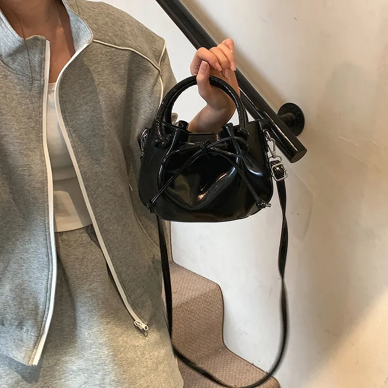 FCTOSSR PU Bucket Bag, Shoulder Bag, Crossbody Bag, Handbag Women's White/Silver/Black/Yellow/Pink-12