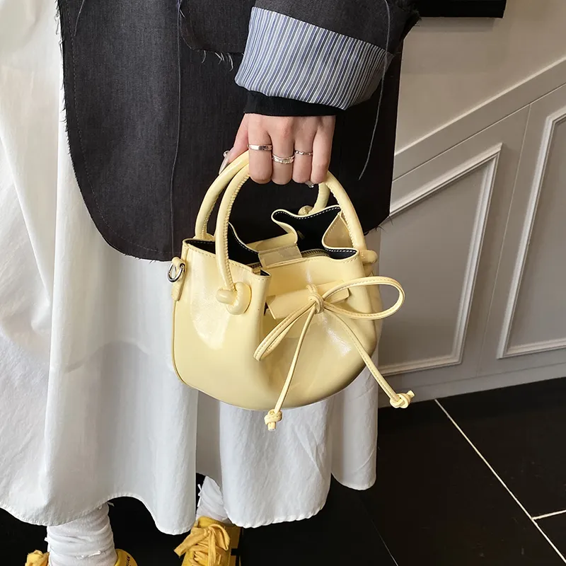 FCTOSSR PU Bucket Bag, Shoulder Bag, Crossbody Bag, Handbag Women's White/Silver/Black/Yellow/Pink-19
