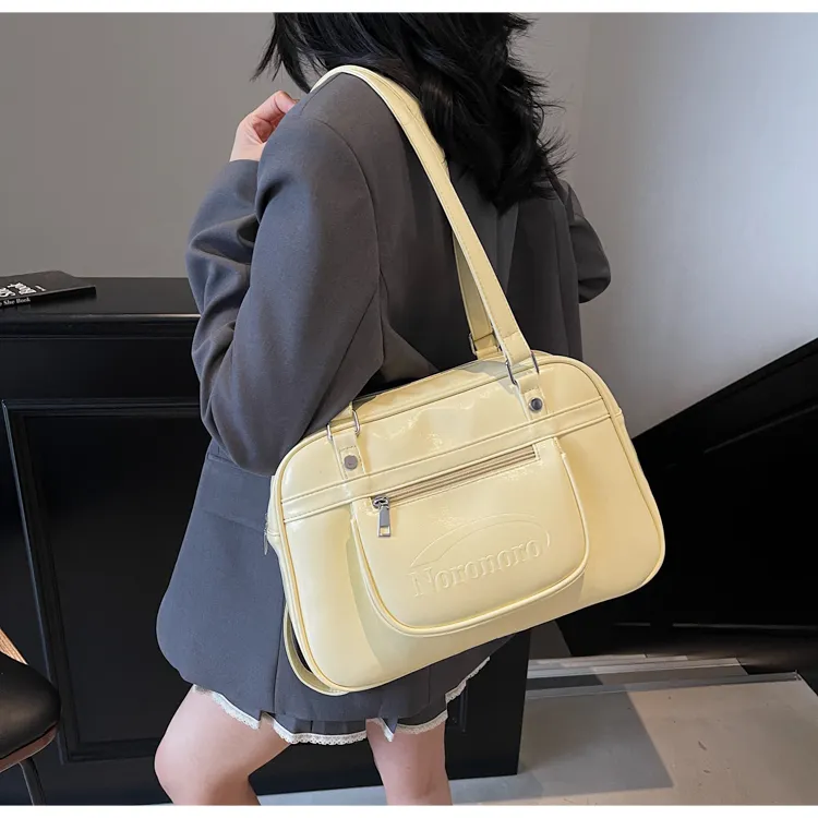 FCTOSSR PU Shoulder Bag Women's White/Black/Yellow/Blue/Pink-11