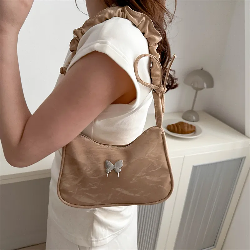 FCTOSSR PU Shoulder Bag Women's White/Silver/Black/Khaki/Brown-29
