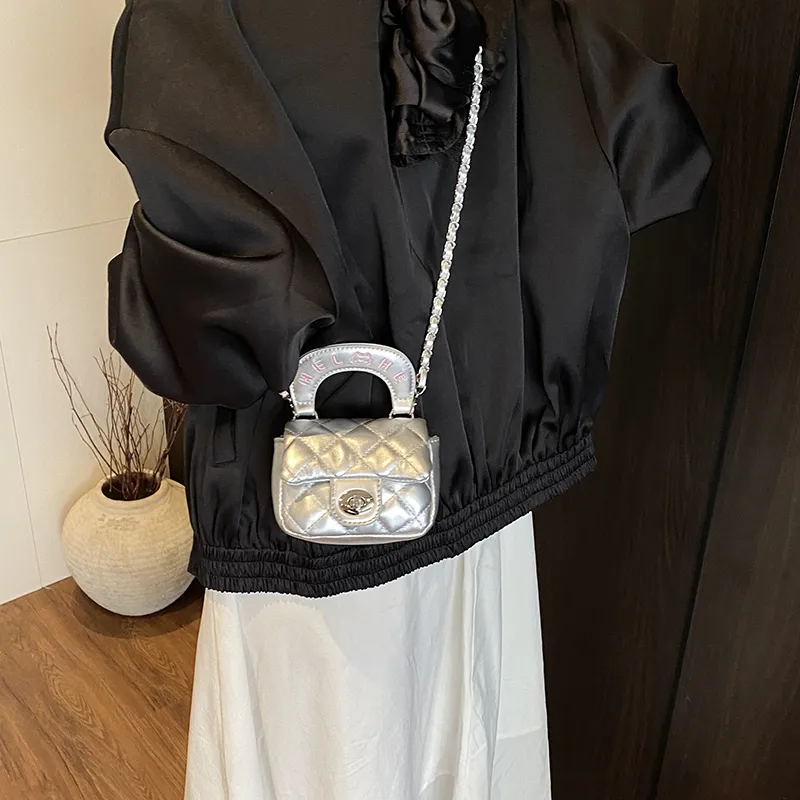 FCTOSSR PU One Shoulder Handbag Women's White/Beige/Black/Pink/Silver-27