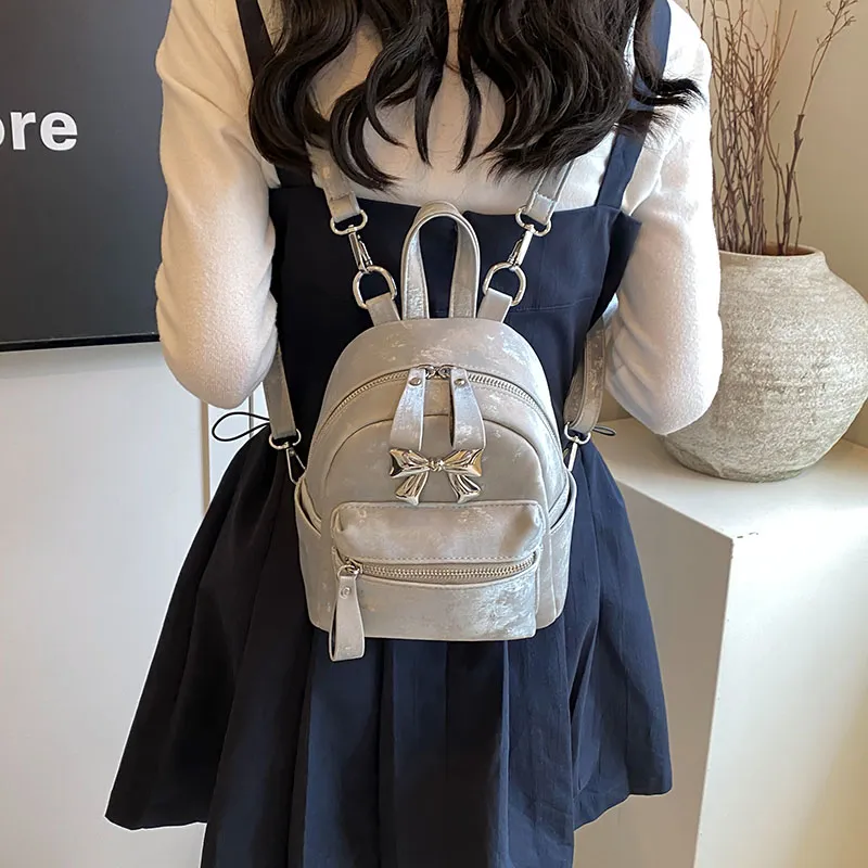 FCTOSSR PU Backpack Women's White/Silver/Black/Pink-10