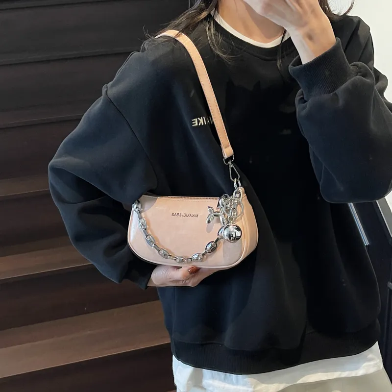 FCTOSSR PU Shoulder Bag Regular Women's White/Gray/Black/Pink/Coffee-19
