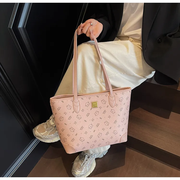 FCTOSSR PU Tote Bag, Shopping Bag, Shoulder Bag Women's White/Black/Pink/Brown-14
