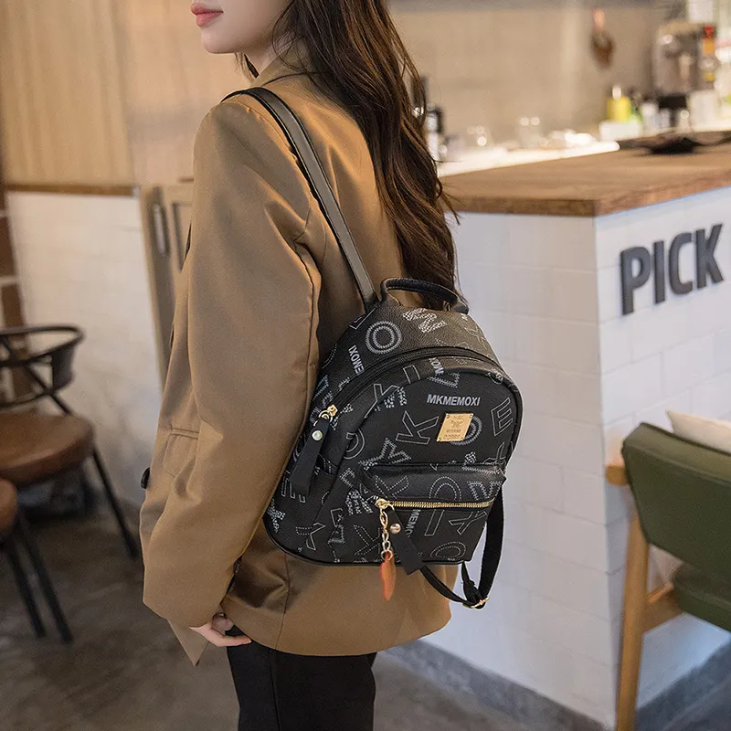 FCTOSSR PU Backpack Women's White/Black/Yellow/Brown-5