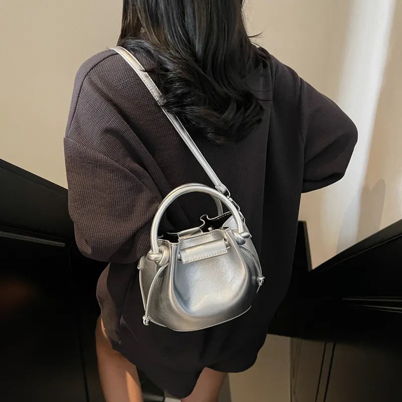 FCTOSSR Pu One Shoulder Handbag Women's White/Silver/Black/Yellow/Blue/Pink-10