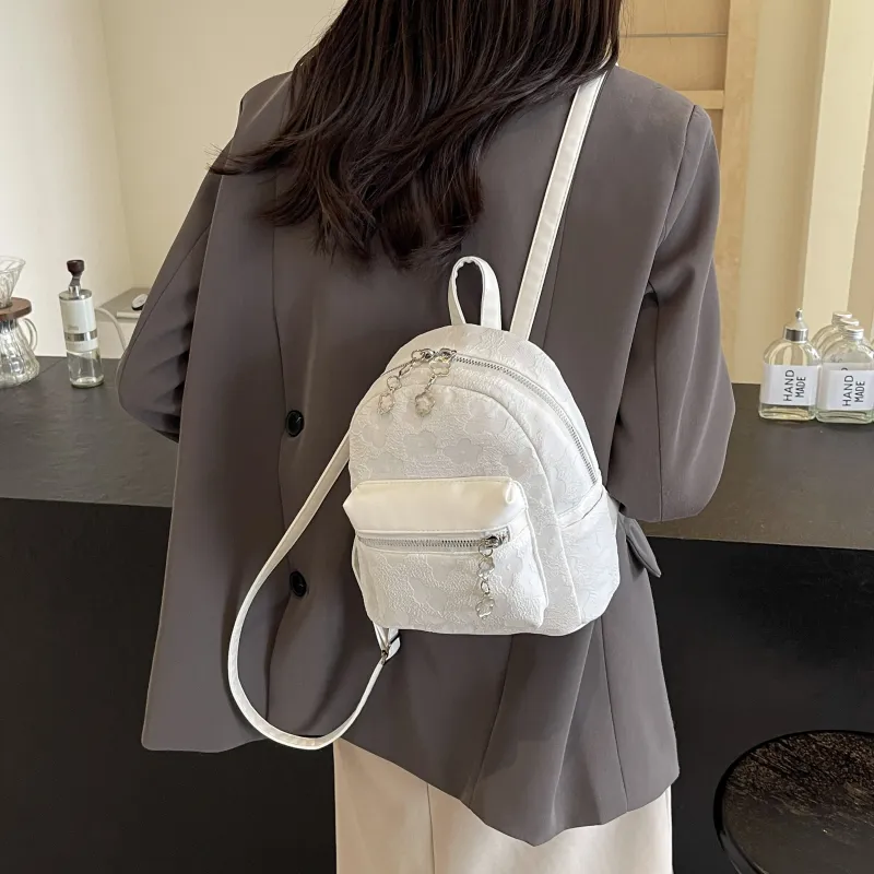 FCTOSSR PU Backpack Women's White/Black/Pink-4