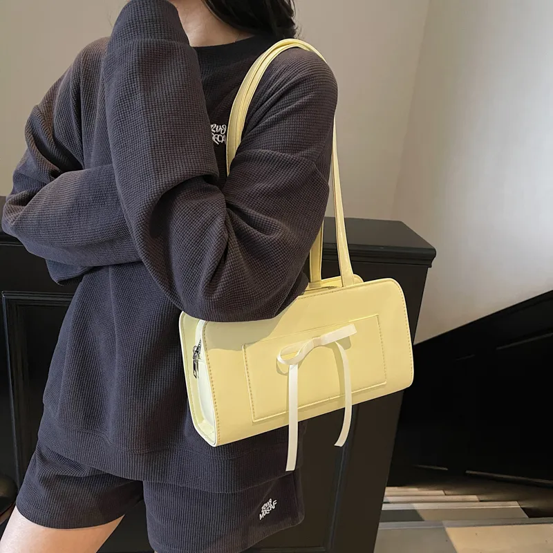 FCTOSSR PU Underarm Shoulder Bag Women's White/Black/Yellow/Blue/Pink-17
