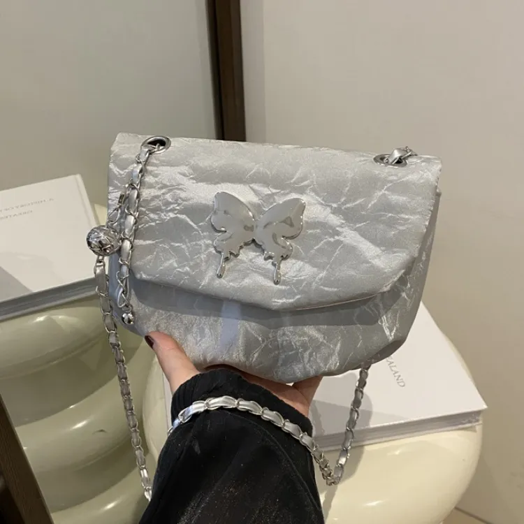 FCTOSSR PU Shoulder Bag Crossbody Bag Small Size Women's White/Silver/Black/Blue-8