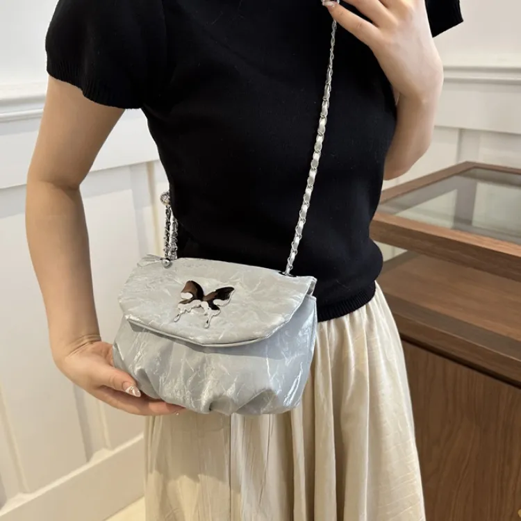FCTOSSR PU Shoulder Bag Crossbody Bag Small Size Women's White/Silver/Black/Blue-9