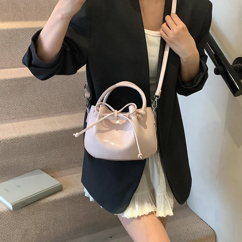 FCTOSSR PU Bucket Bag, Shoulder Bag, Crossbody Bag, Handbag Women's White/Silver/Black/Yellow/Pink-22