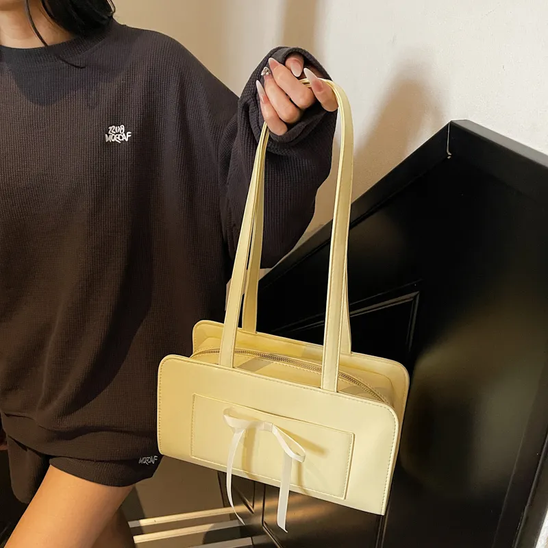 FCTOSSR PU Underarm Shoulder Bag Women's White/Black/Yellow/Blue/Pink-13