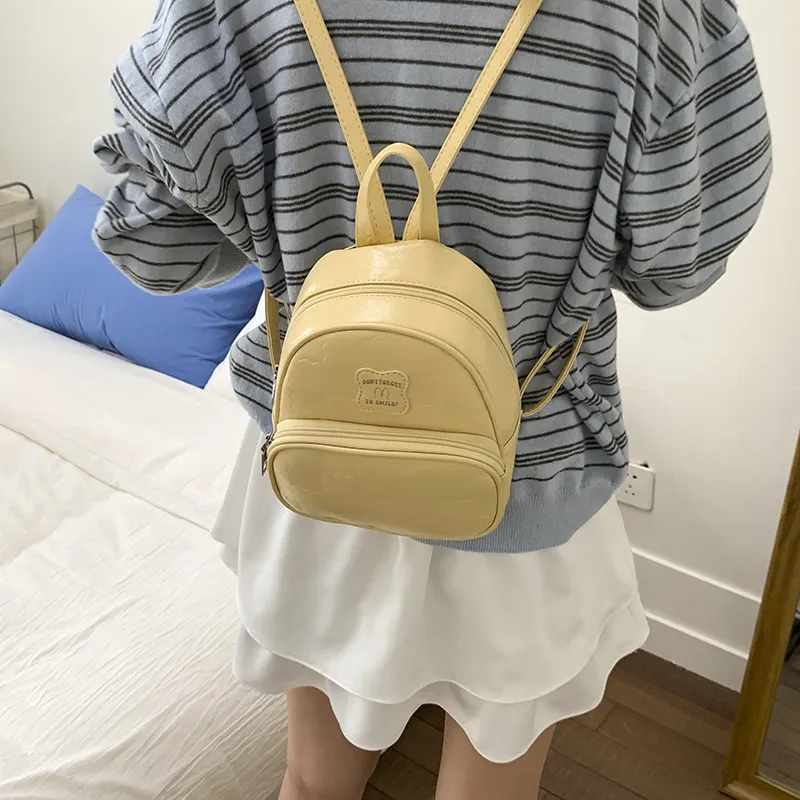 FCTOSSR PU Backpack Women's White/Black/Yellow/Blue/Pink-12